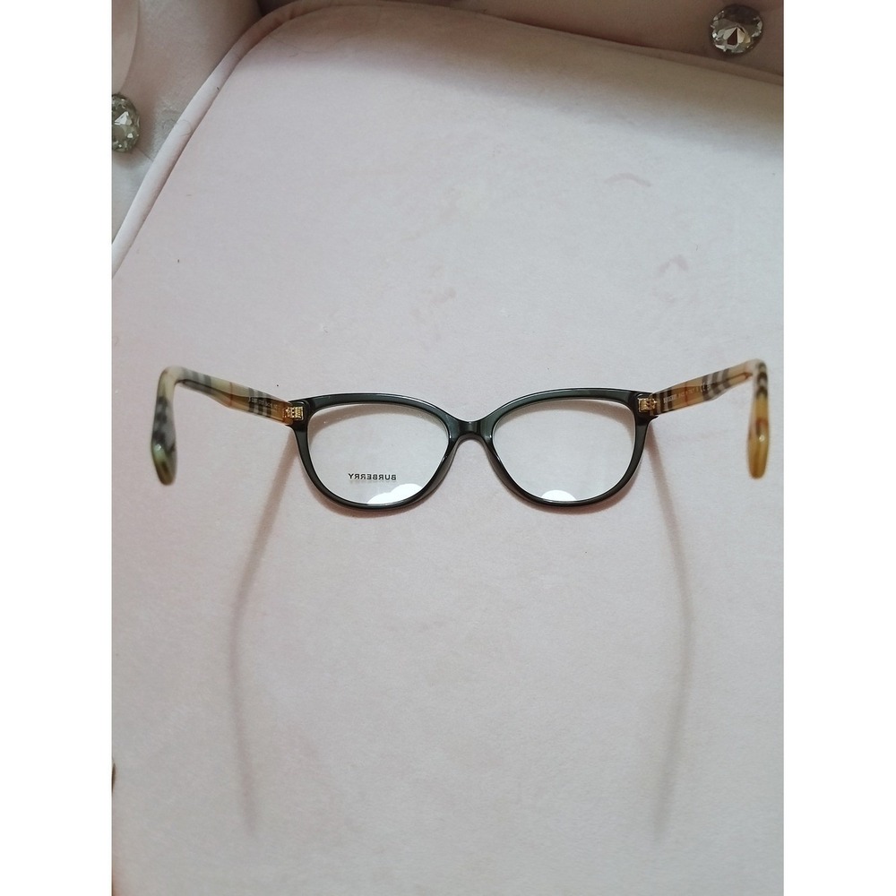 Burberry Black Frame Glasses with Signature Check Temples B 2357 - Picture 9 of 12